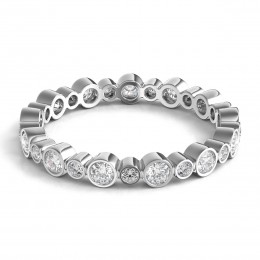 An 18k White Gold Eternity Band