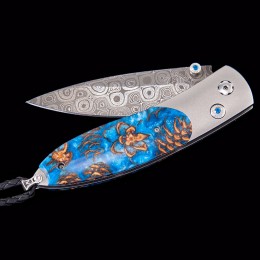 William Henry Monarch Blue Hills Pocket Knife In Aerospace Grade Titanium.