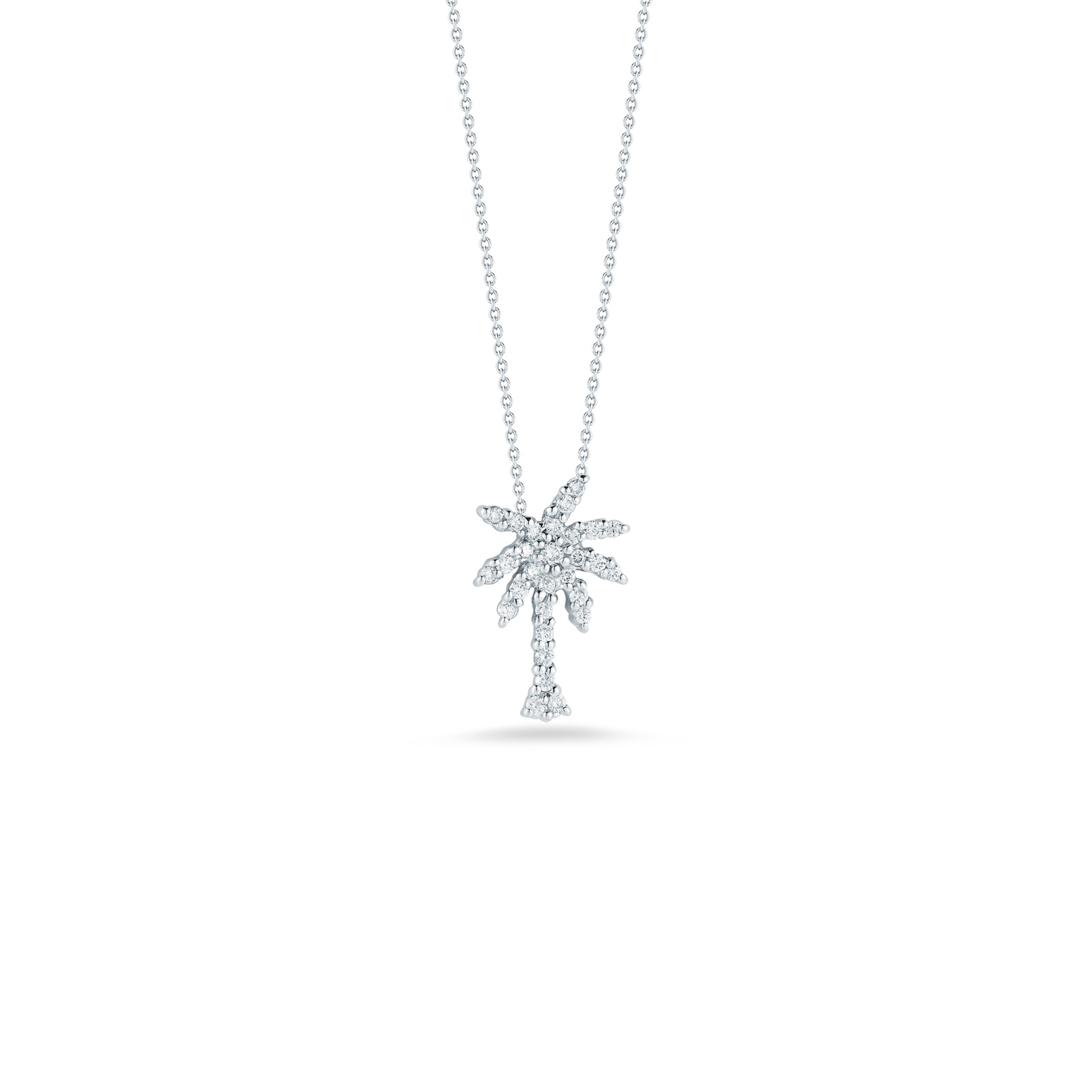 Roberto Coing Small Palm Tree Pendant With Diamonds