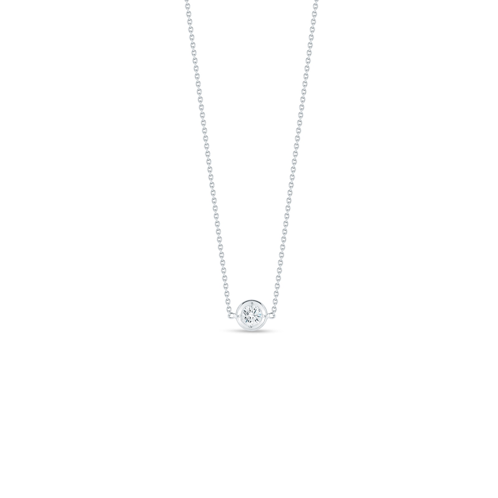 Bezel-set Diamond Necklace