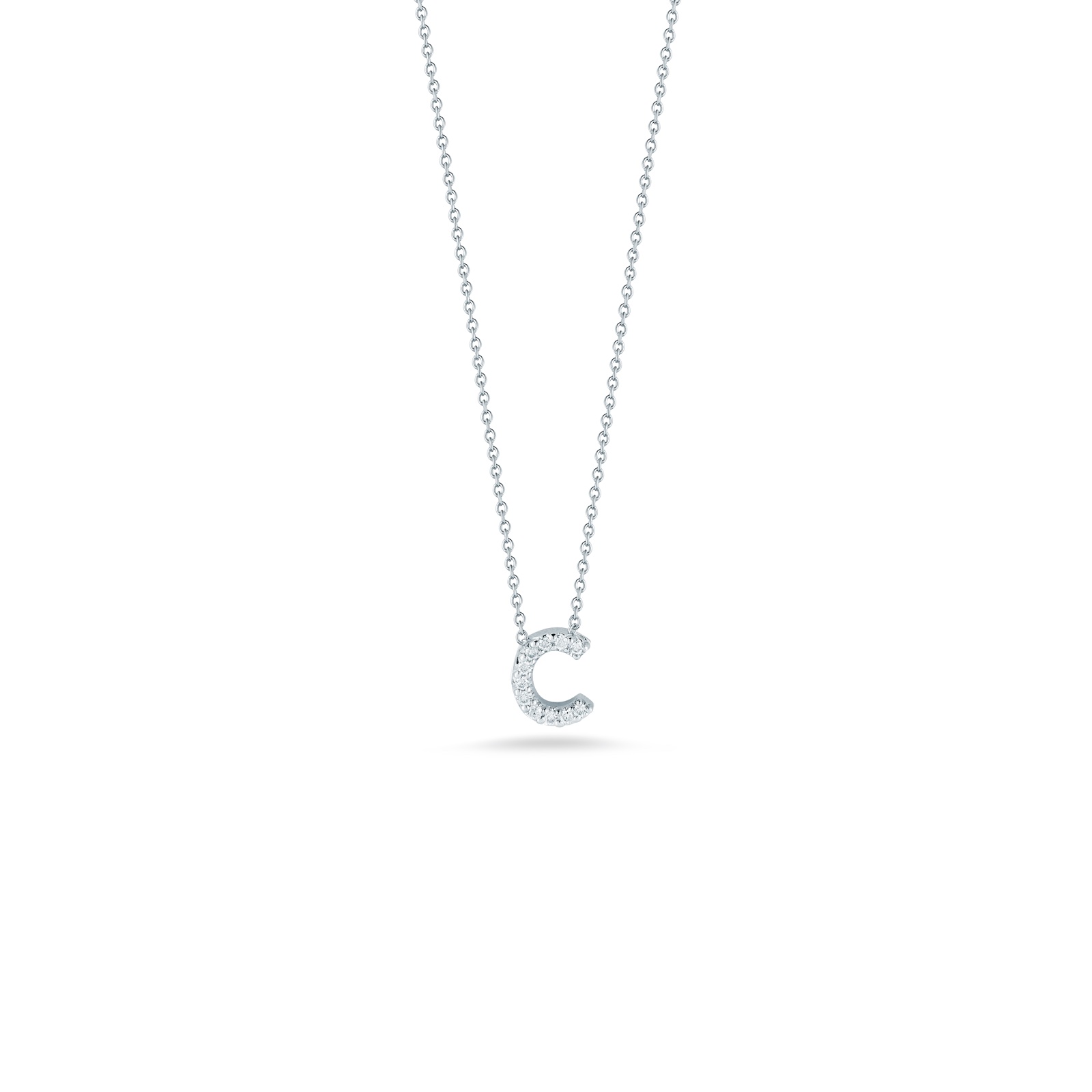 Roberto Coin Love Letter C Pendant With Diamonds 
