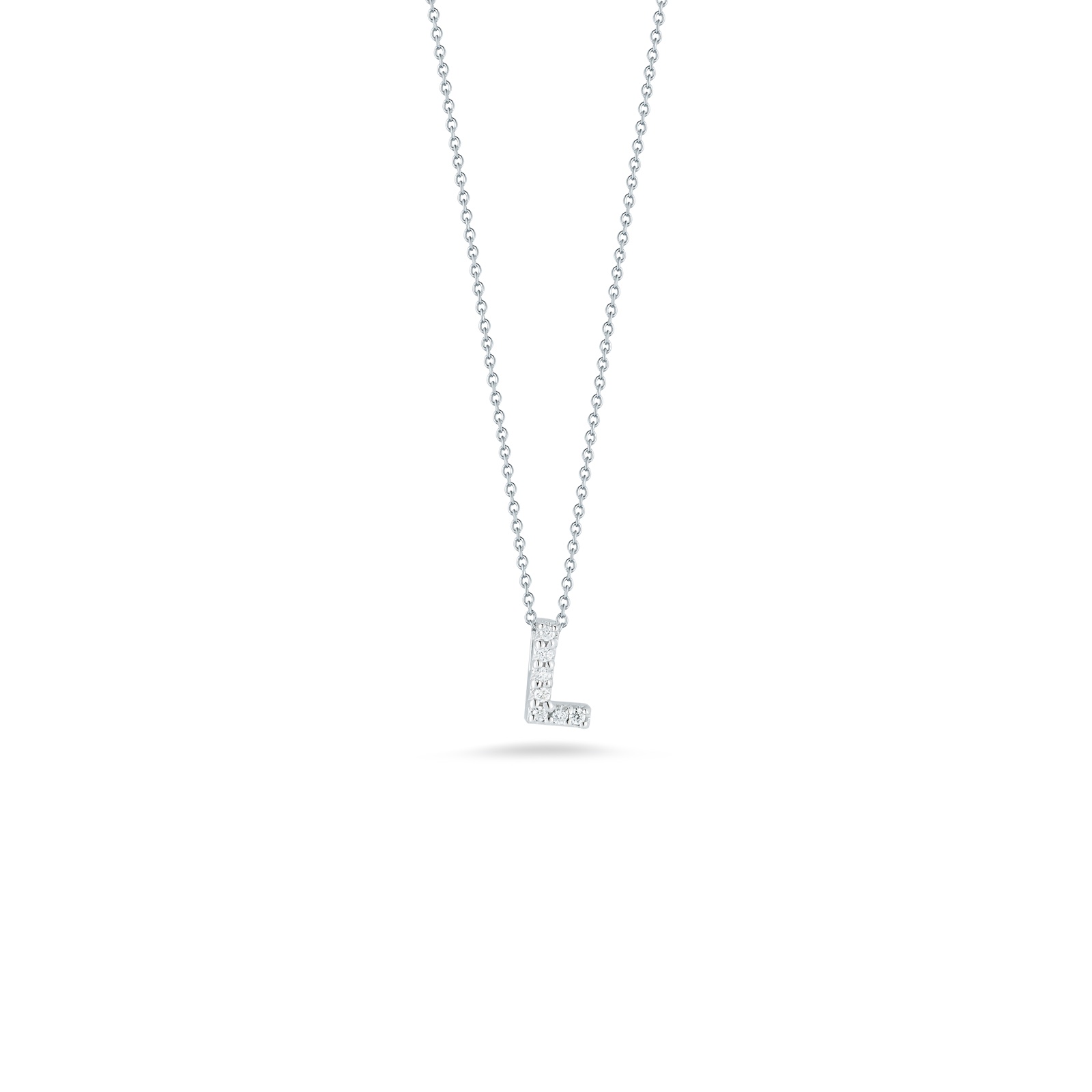 Roberto Coin Love Letter L Pendant With Diamonds