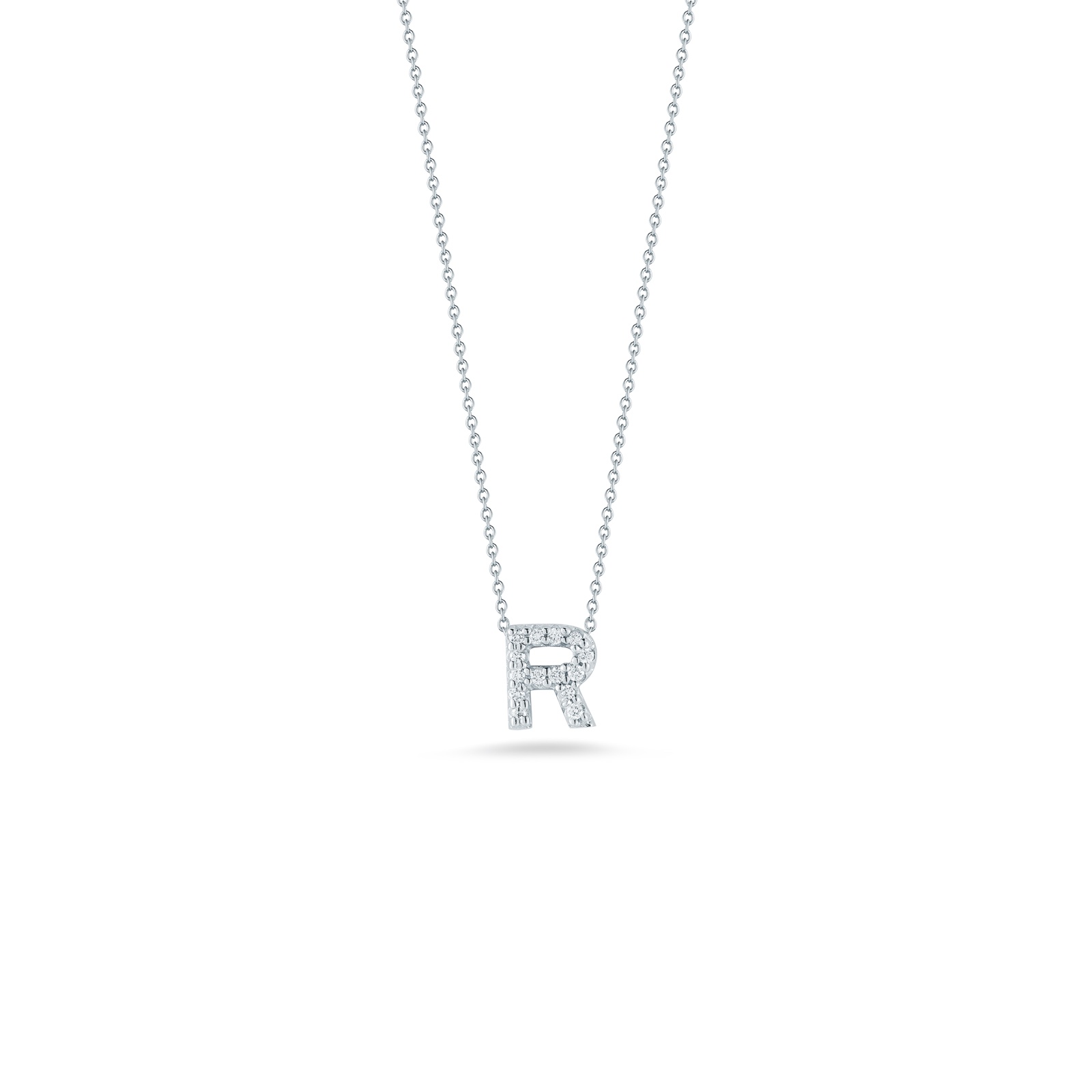 Roberto Coin Love Letter R Pendant With Diamonds