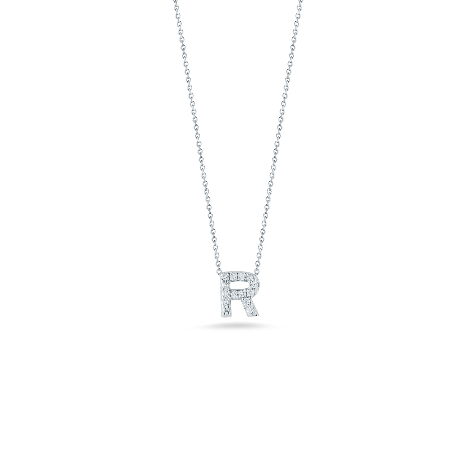 Roberto Coin Love Letter R Pendant With Diamonds