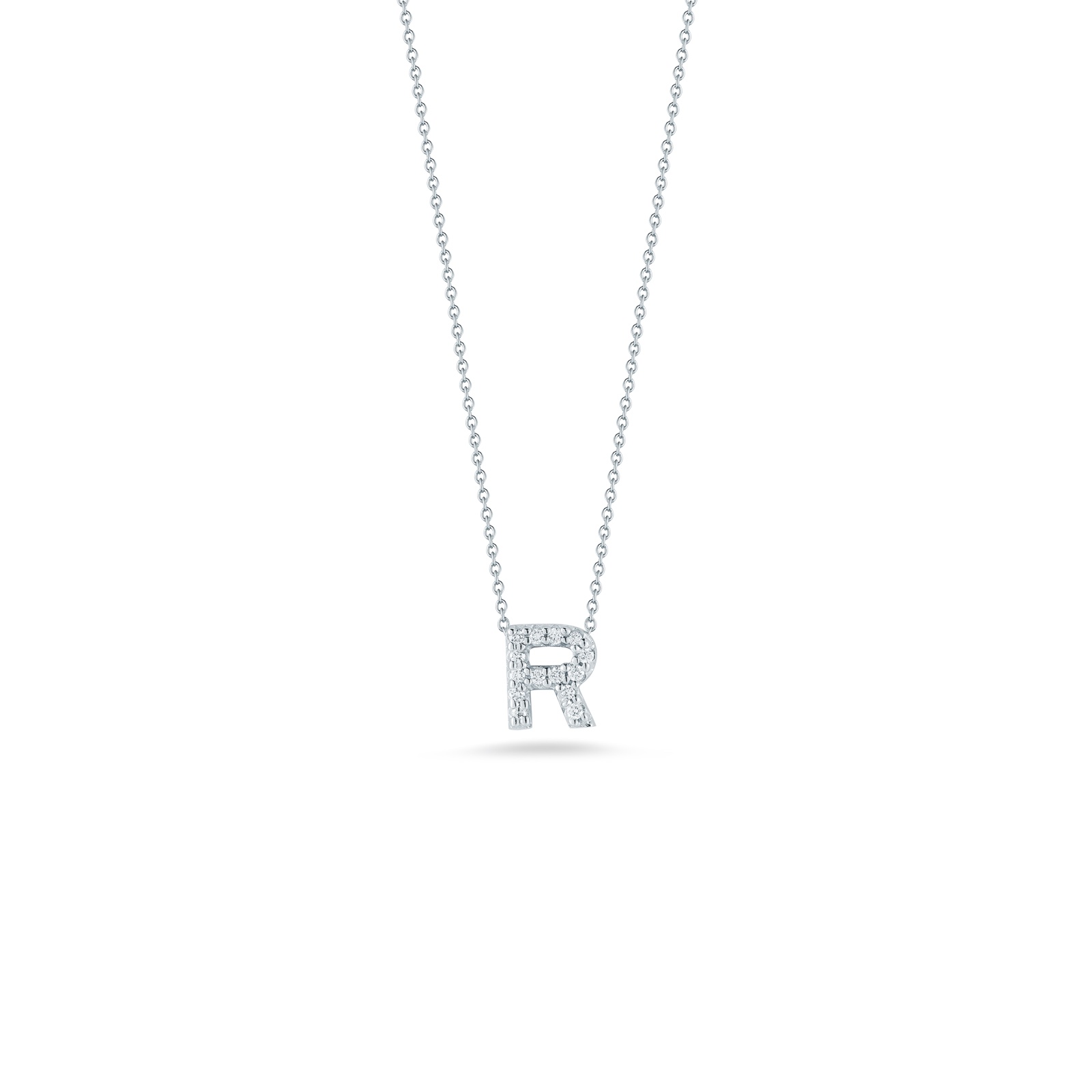 Roberto Coing Love Letter R Pendant With Diamonds