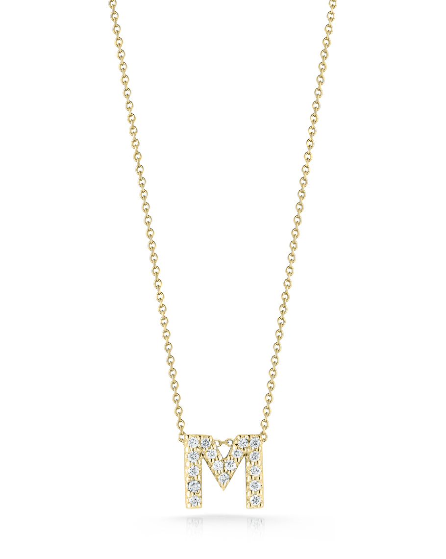 Tiny Treasures Diamond Love Letter “m” Necklace