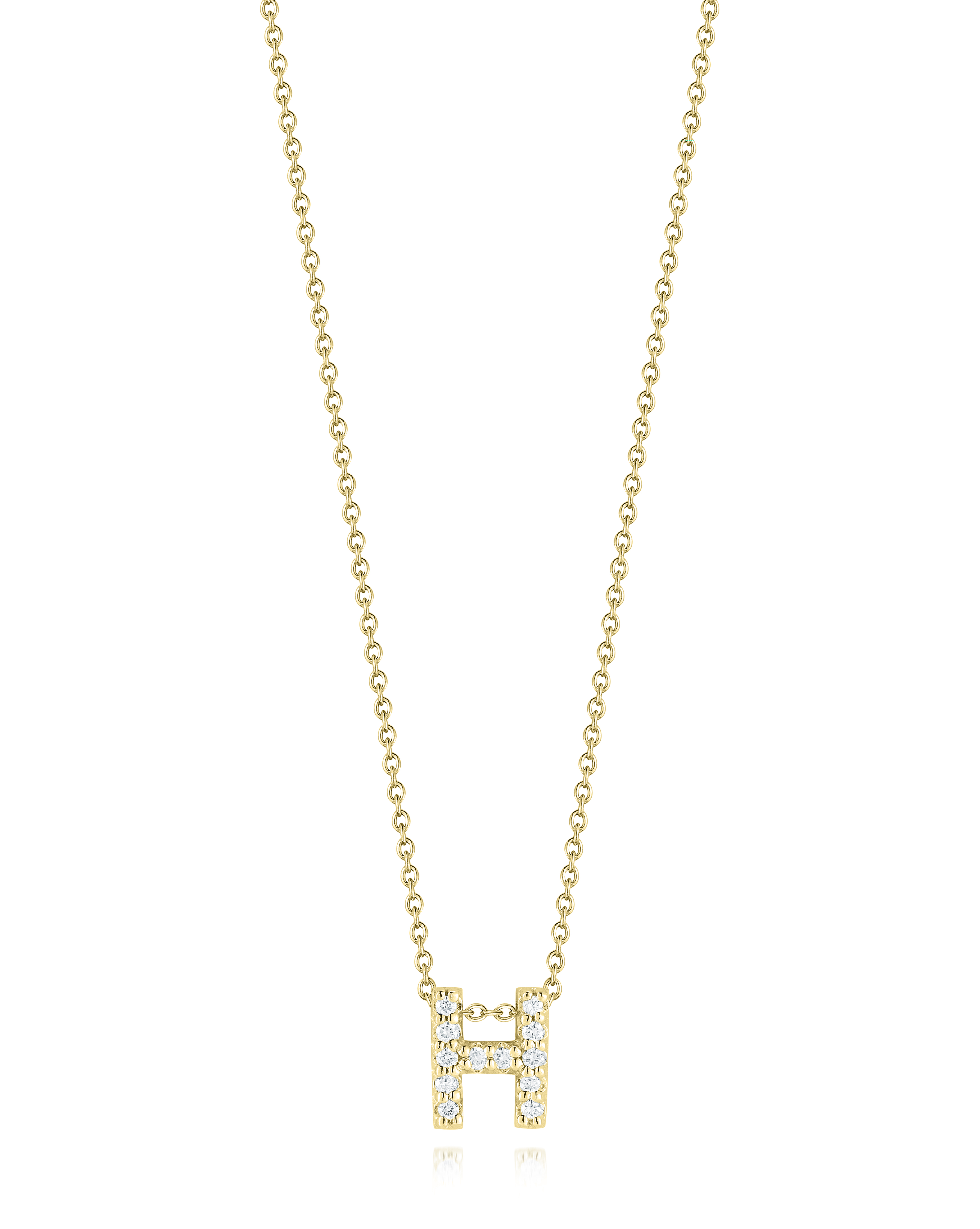 Tiny Treasures Diamond Love Letter “h” Necklace