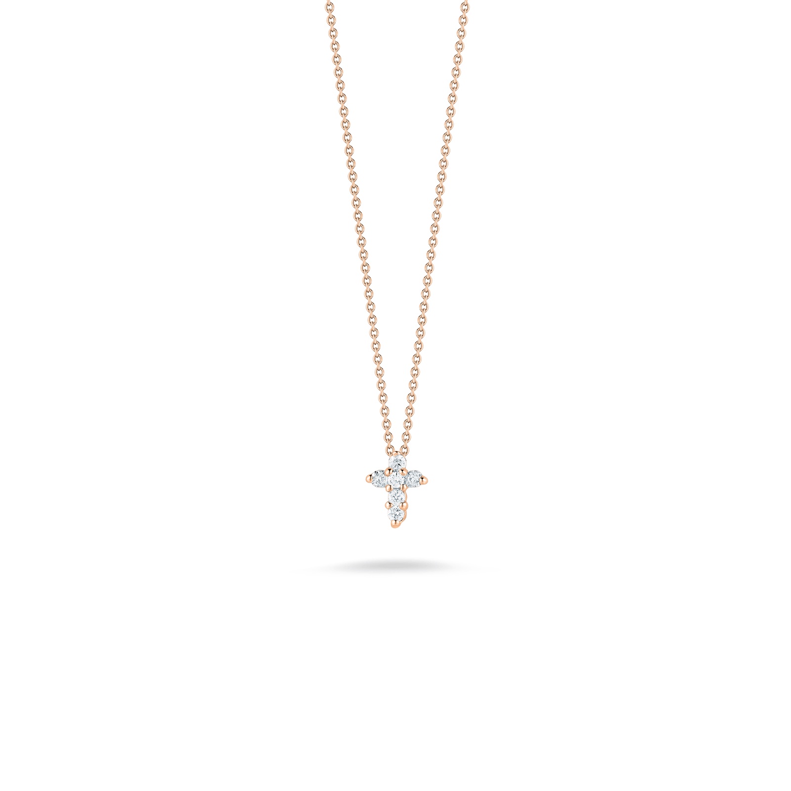 18k Gold Tiny Treasures Diamond Baby Cross Necklace