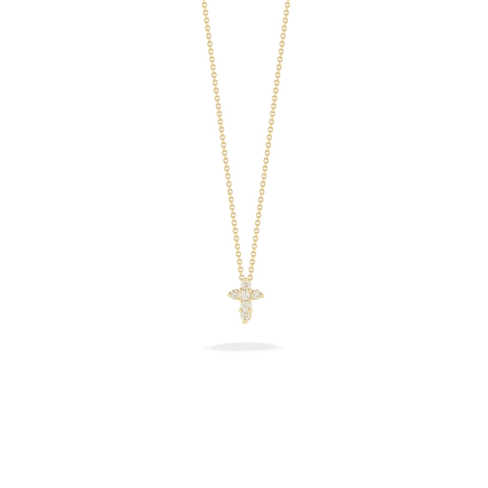 Roberto Coin Baby Cross Necklace In White Gold | ModeSens