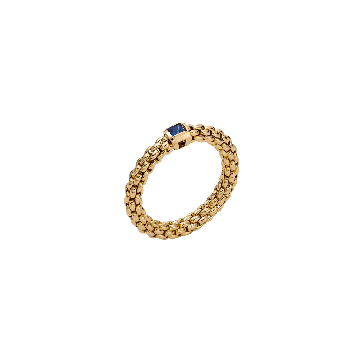 Fope 18k Yellow Gold Flexit Sapphire Ring
