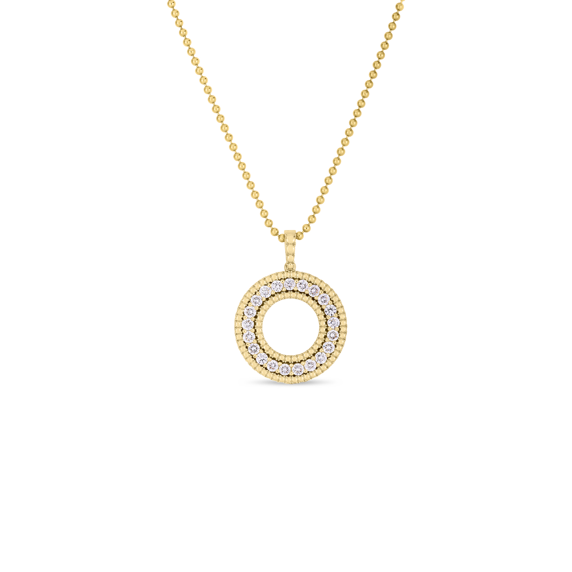 Sienna Diamond Circle Pendant Necklace