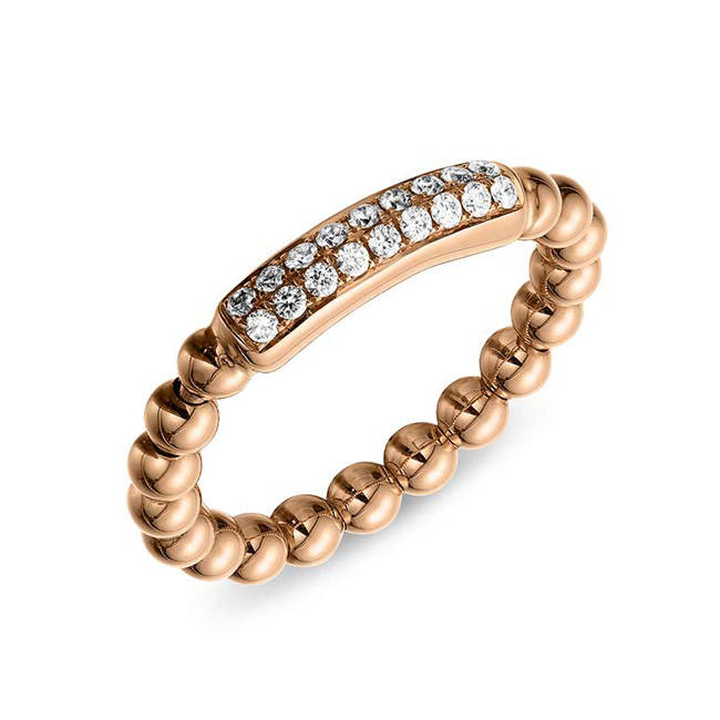 Hulchi Belluni 18k Rose Gold Tresore Stretch Ring