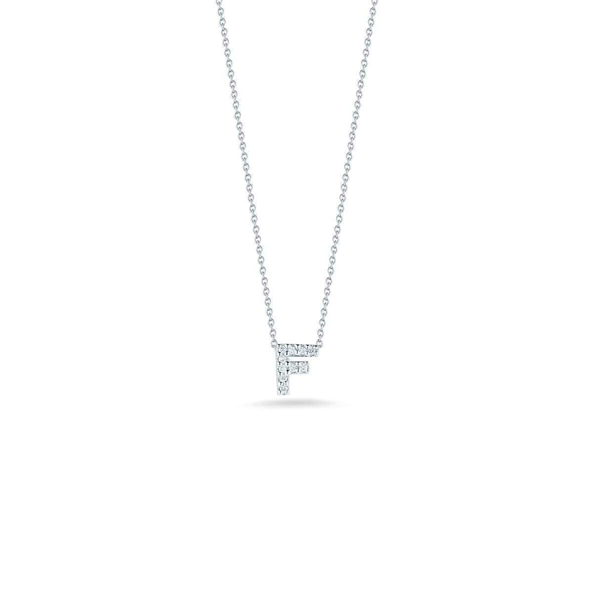 Tiny Treasures Diamond Love Letter 'f' Necklace
