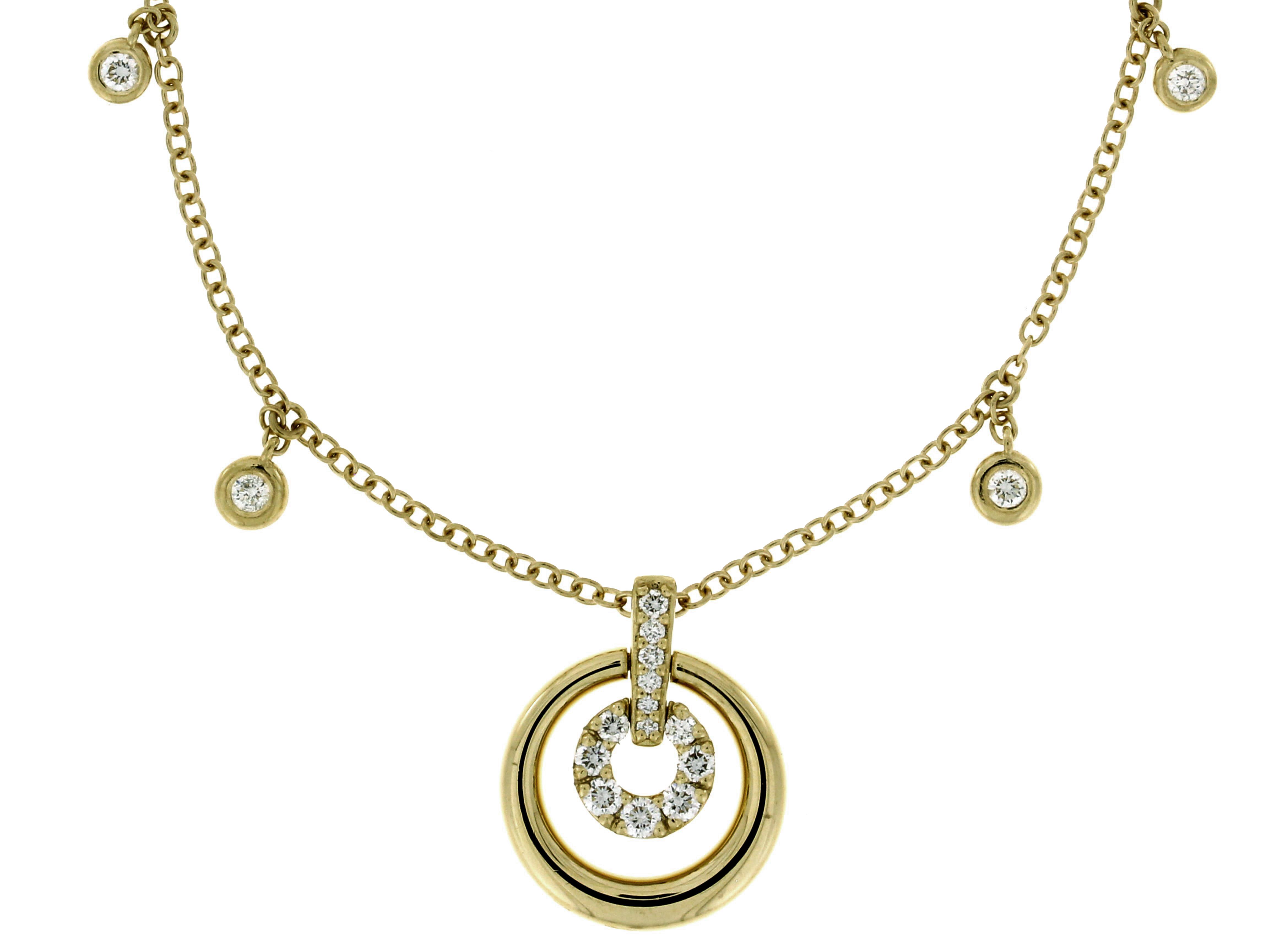 Damaso 18k Yellow Gold Diamond Necklace 