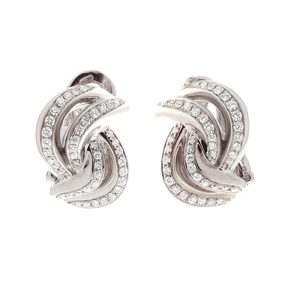 Chimento Cashmere 18k White Gold Diamond Earrings 