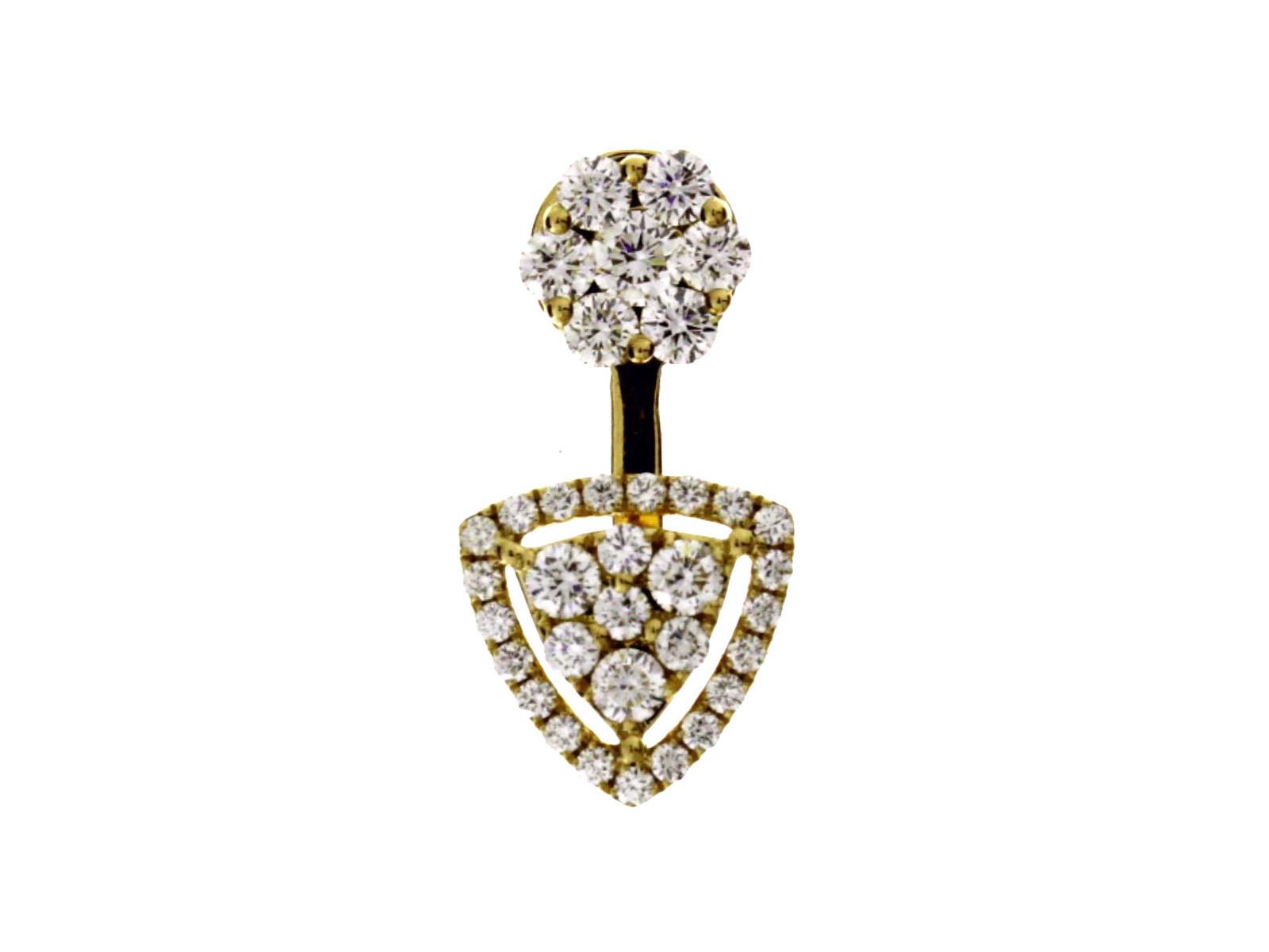 Damaso 18k Yellow Gold Diamond Earrings