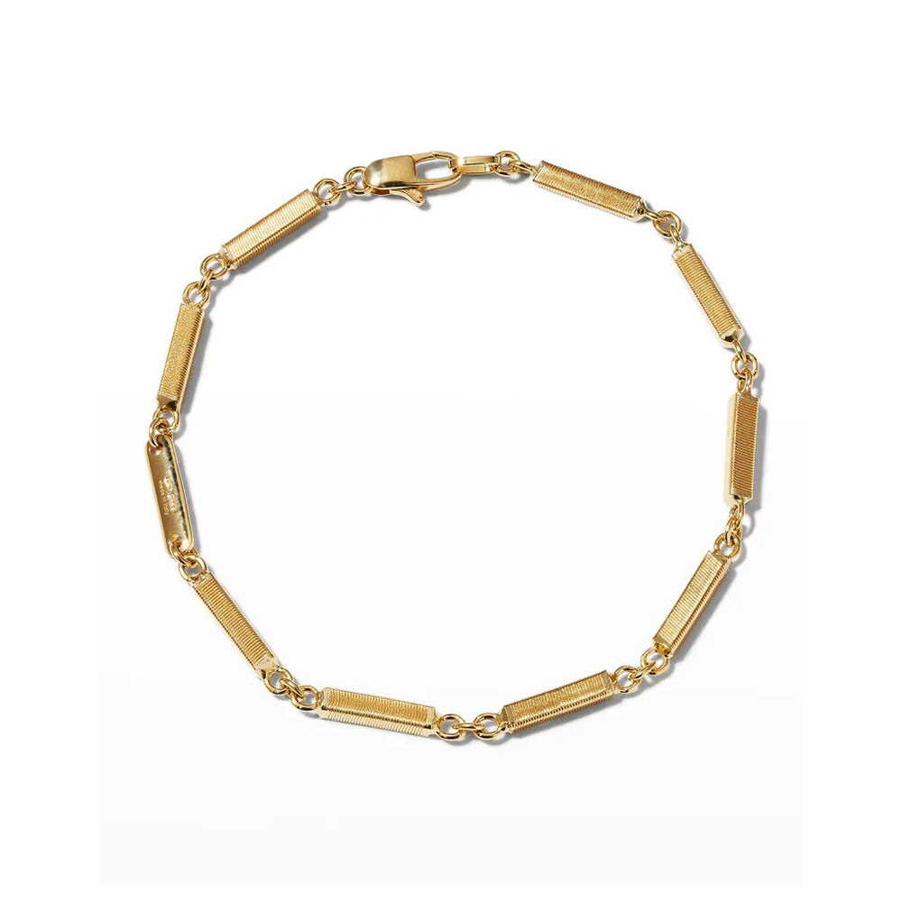 Zancan yellow gold bracelet with diamonds.