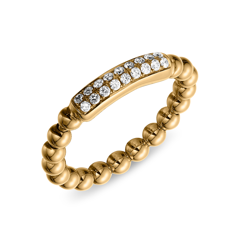 Hulchi Belluni 18k Yellow Gold Tresore Stretch Ring