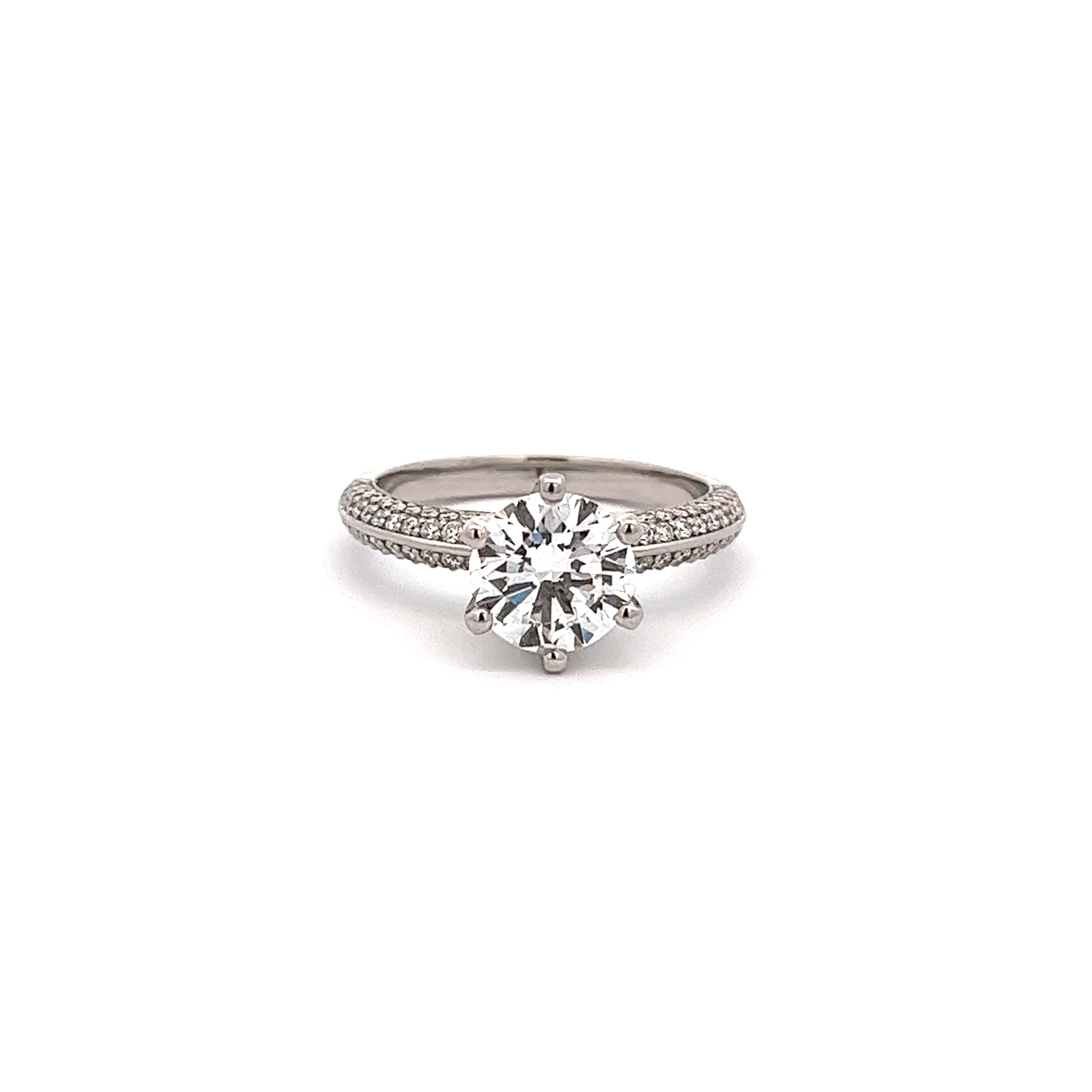 Platinum Round Diamond Engagement Ring