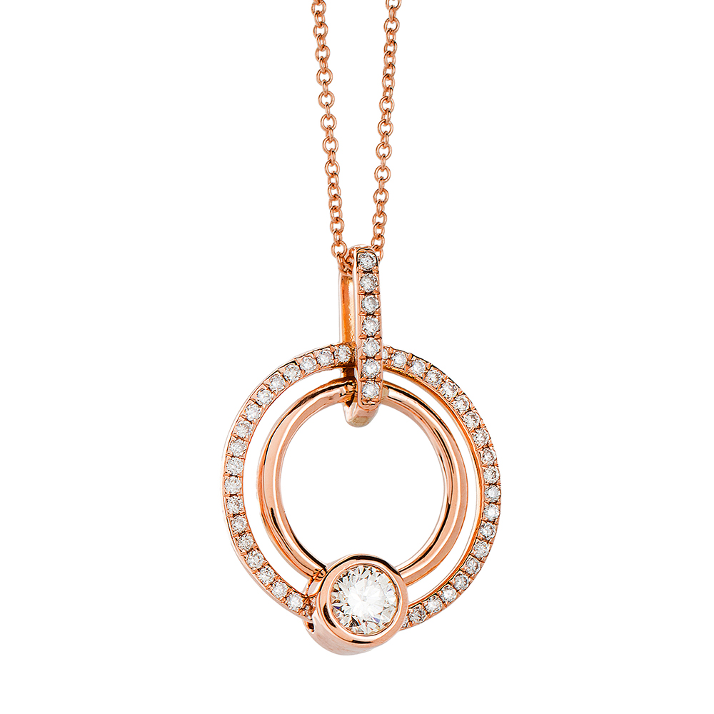 Hulchi Belluni 18k Rose Gold Diamond Pendant