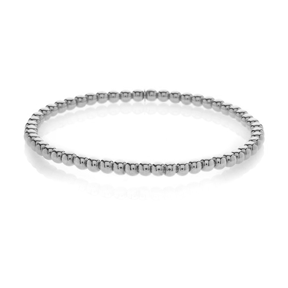 Hulchi Belluni 18k White Gold Tresore Stretch Bracelet