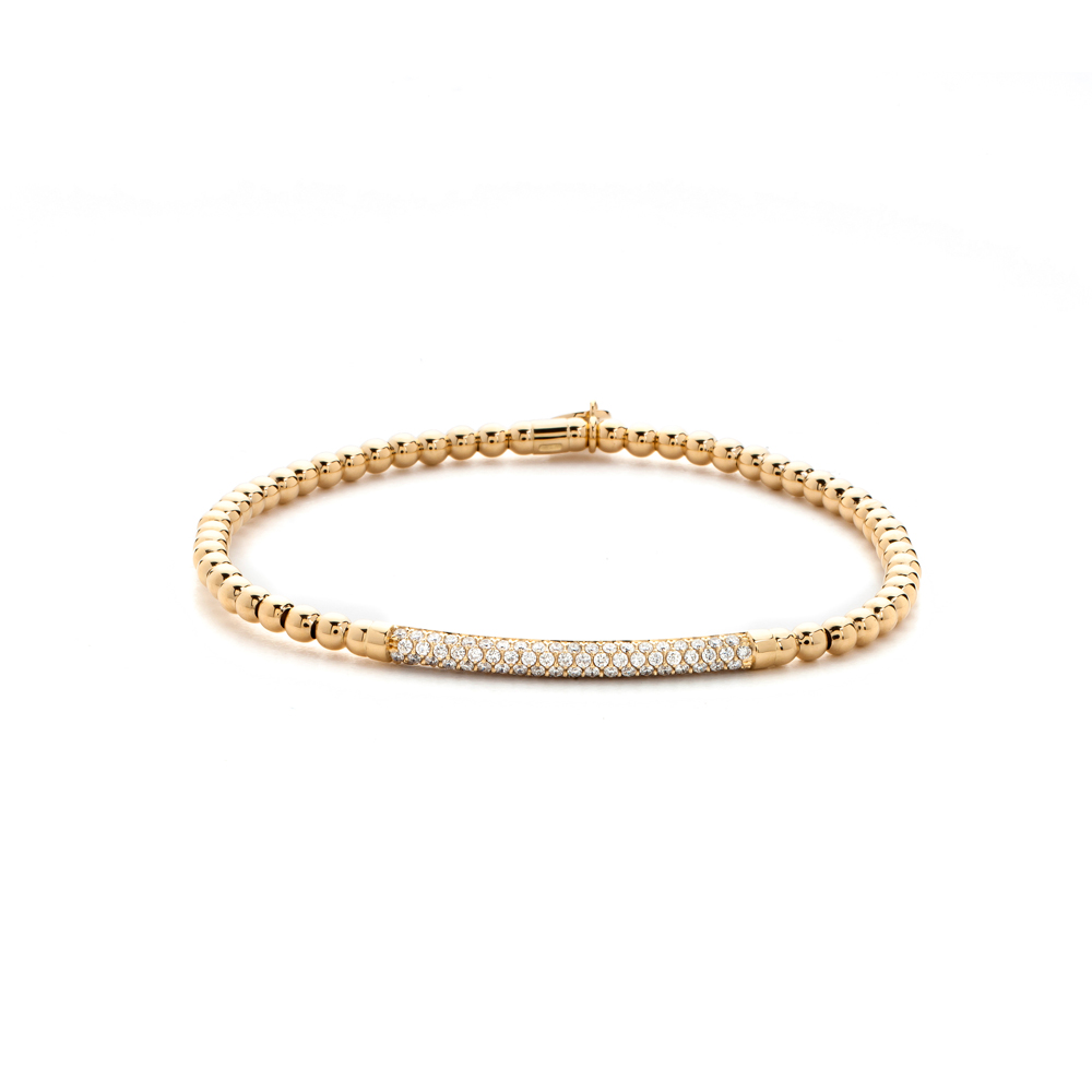 Hulchi Belluni 18k Yellow Gold Tresore Stretch Bracelet