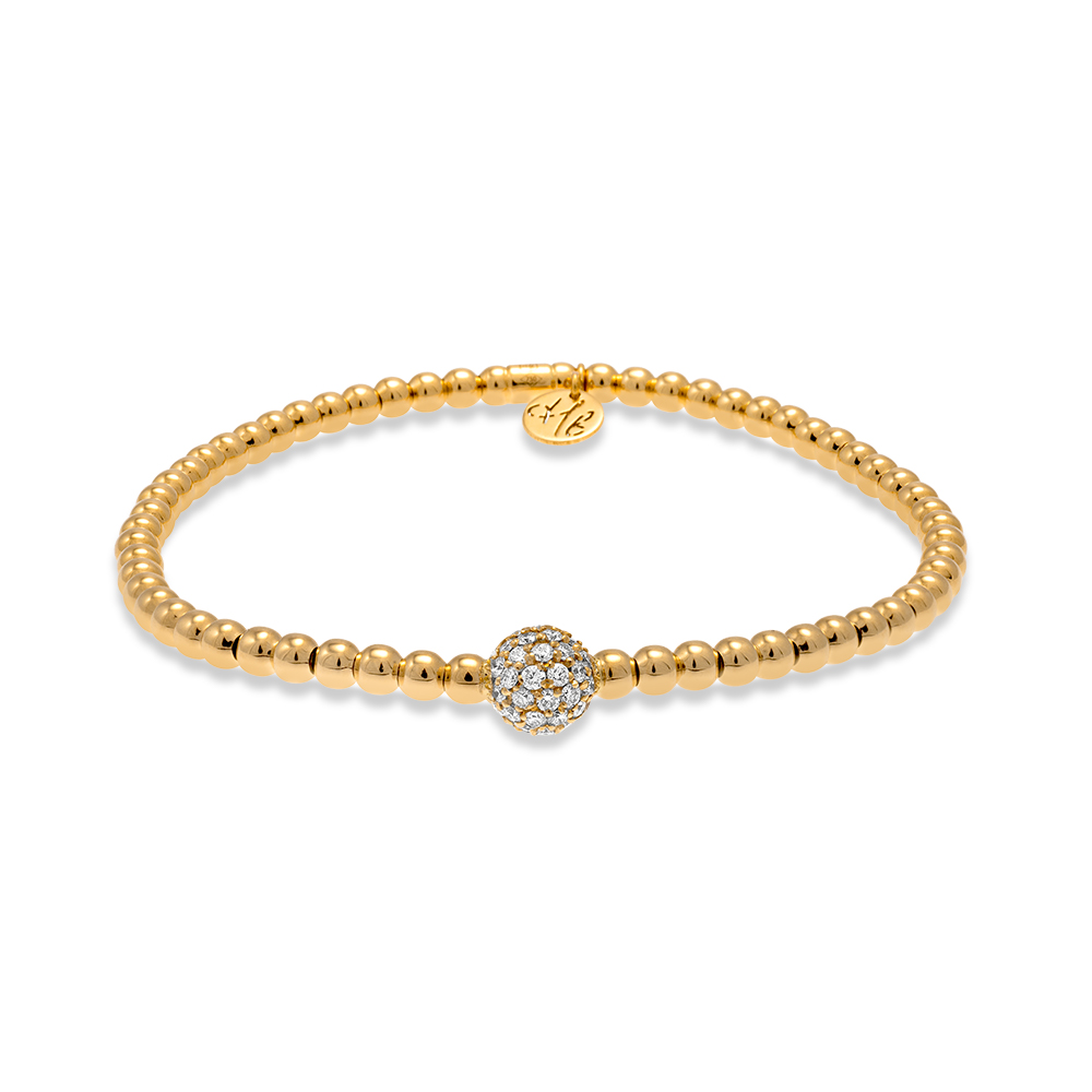 Hulchi Belluni 18k Rose Gold Tresore Stretch Bracelet