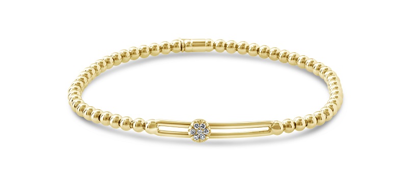 Hulchi Belluni 18k Yellow Gold Tresore Stretch Bracelet