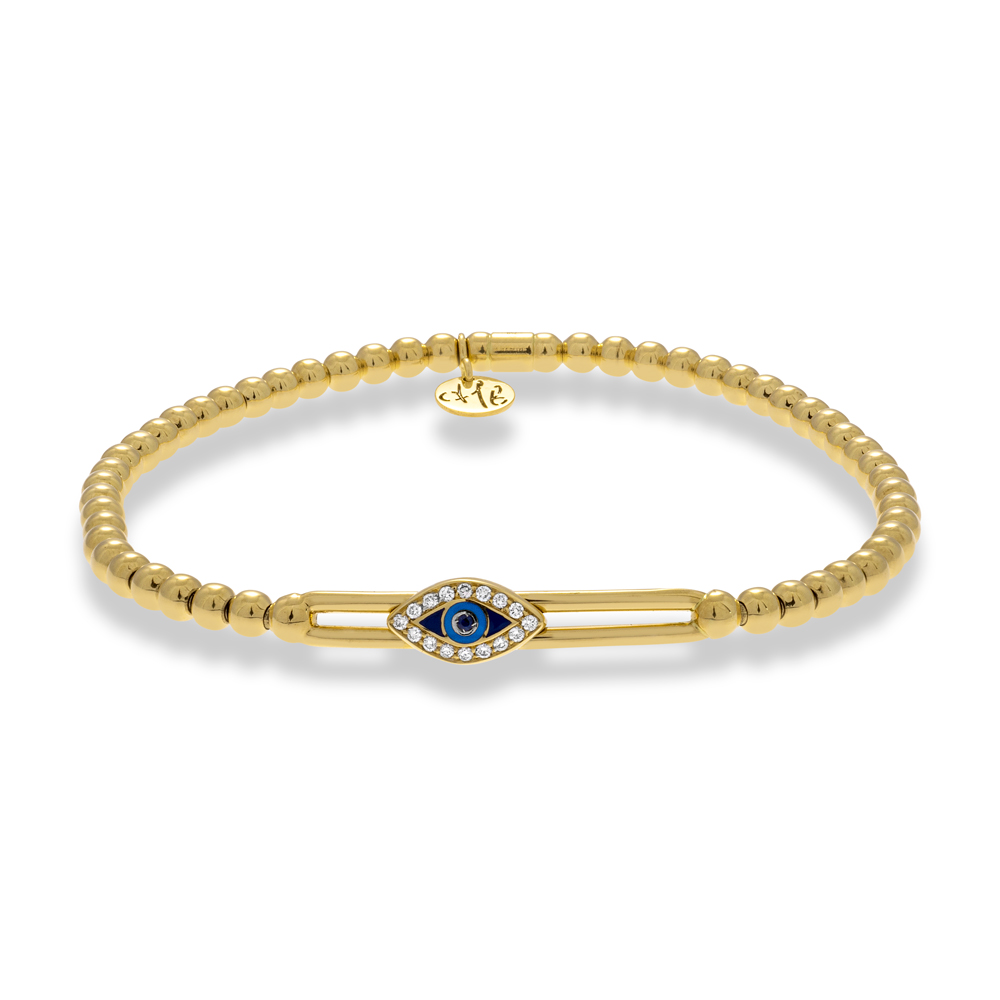 Hulchi Belluni 18k Yellow Gold Tresore Stretch Bracelet