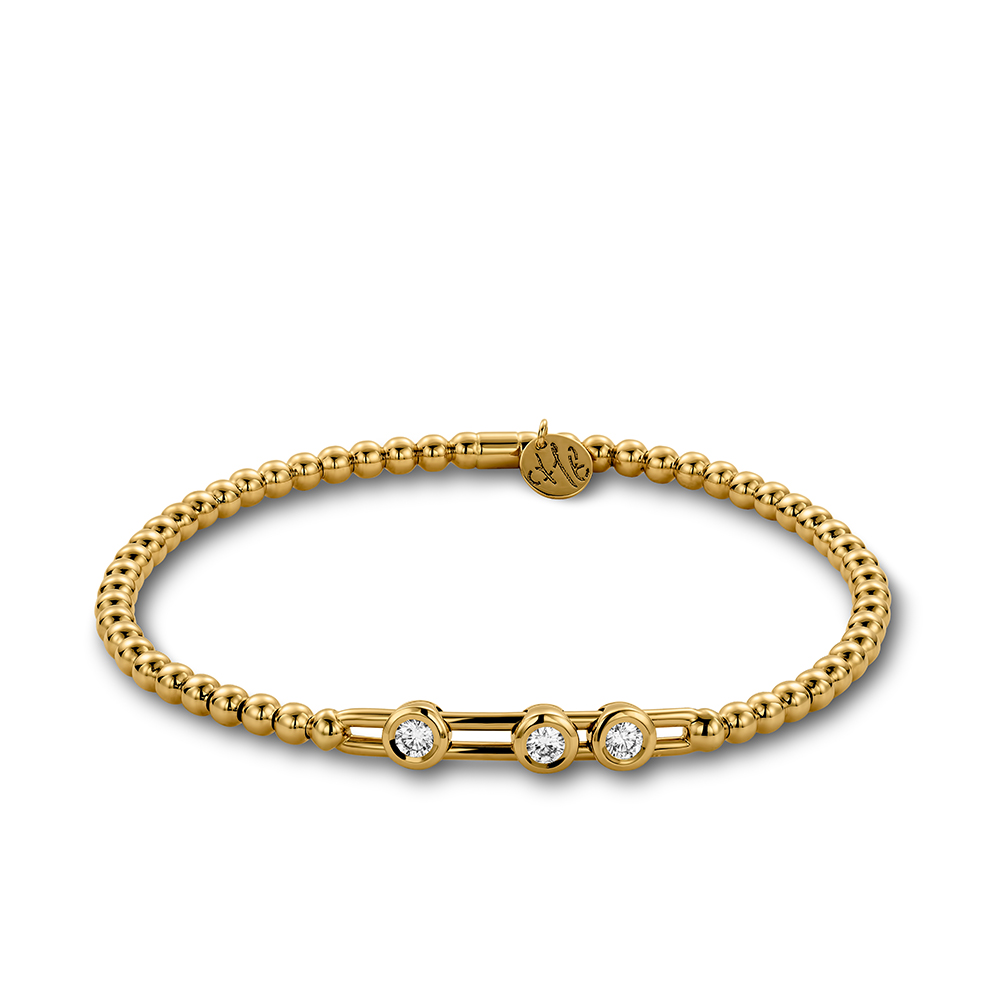 Hulchi Belluni 18k Yellow Gold Tresore Stretch Bracelet