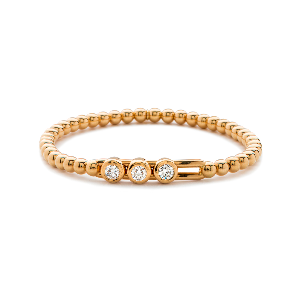 Hulchi Belluni 18k Rose Gold Tresore Stretch Bracelet 