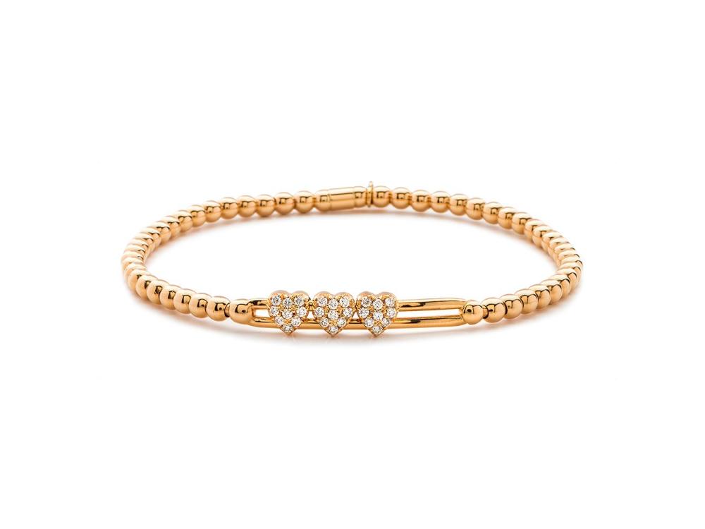 Hulchi Belluni 18k Rose Gold Tresore Stretch Bracelet