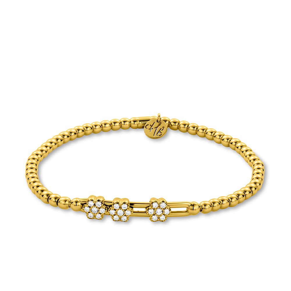 Hulchi Belluni 18k Yellow Gold Tresore Stretch Bracelet