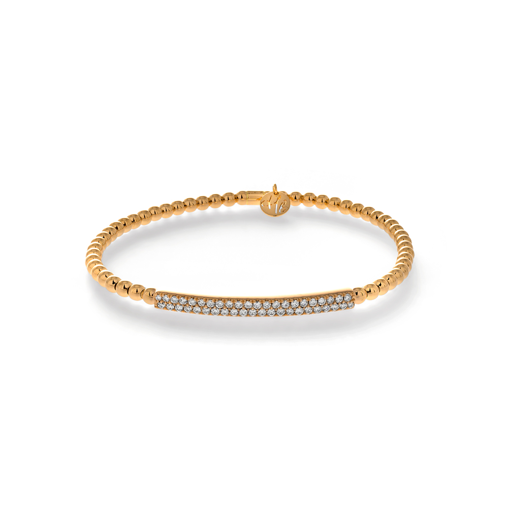 Hulchi Belluni 18k Rose Gold Tresore Stretch Bracelet