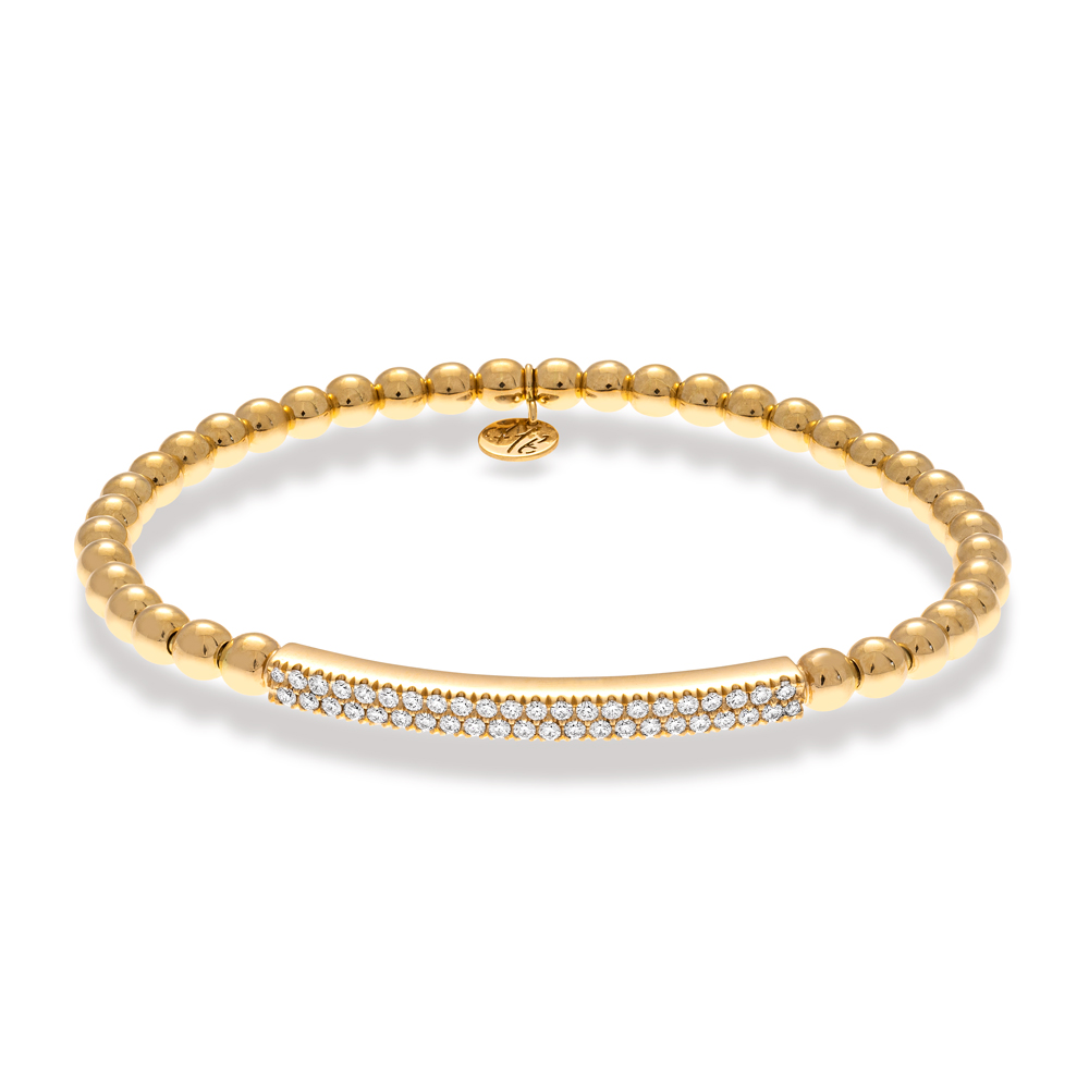 Hulchi Belluni 18k Yellow Gold Tresore Stretch Bracelet