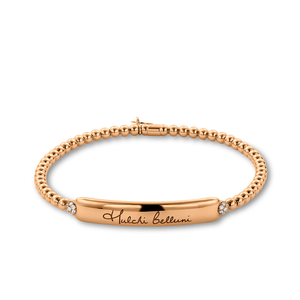 Hulchi Belluni 18k Rose Gold Tresore Stretch Bracelet 