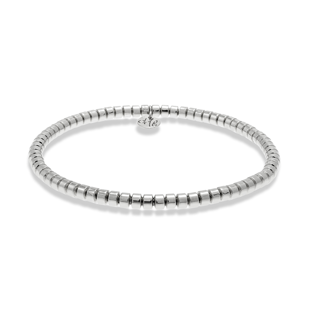 Hulchi Belluni 18k White Gold Tresore Stretch Bracelet