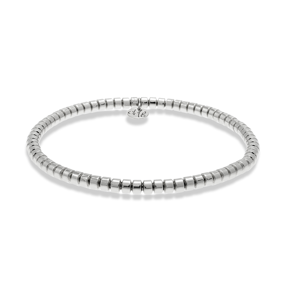 Hulchi Belluni 18k White Gold Tresore Stretch Bracelet