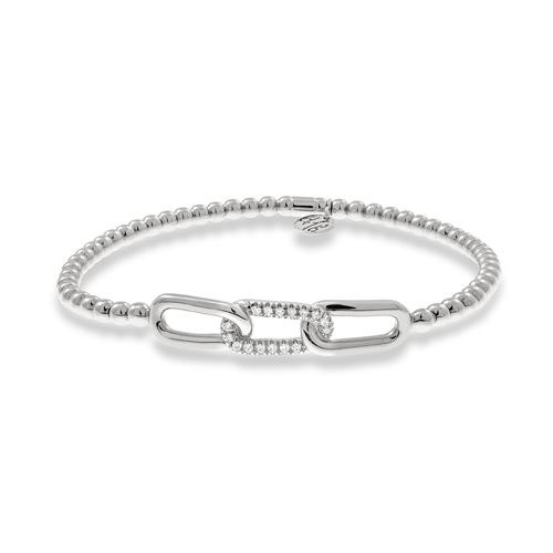 Hulchi Belluni 18k White Gold Tresore Stretch Bracelet 