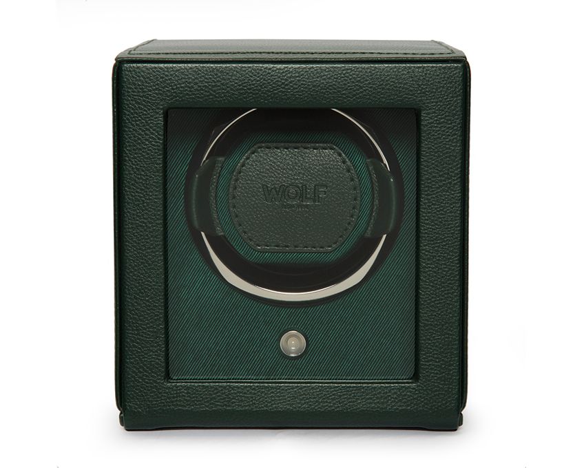 Wolf Green Cub Single Watch Winder With Cover