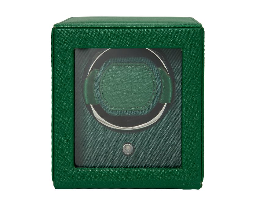 Wolf Green Cub Single Watch Winder With Cover 