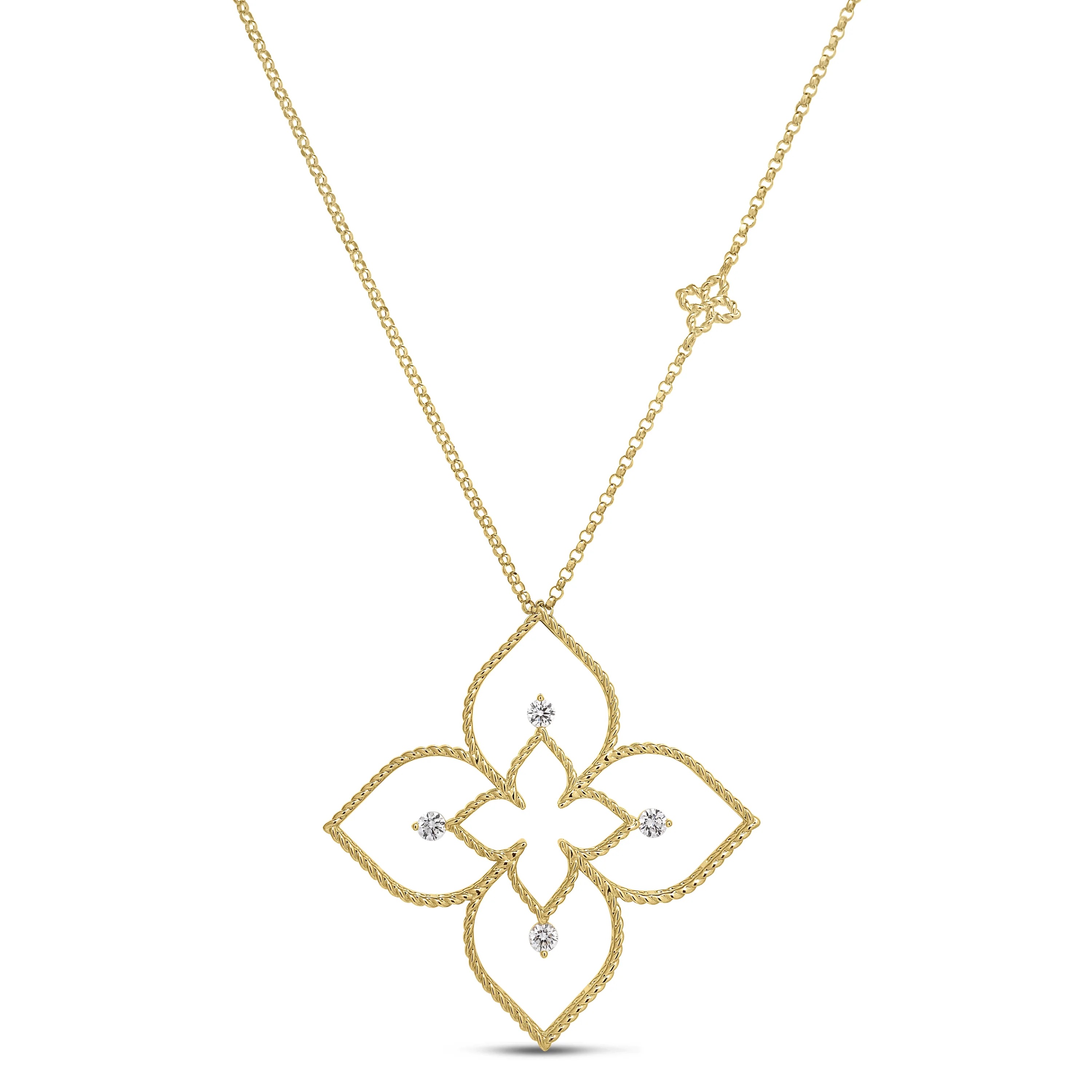 Princess Flower Open Frame Necklace