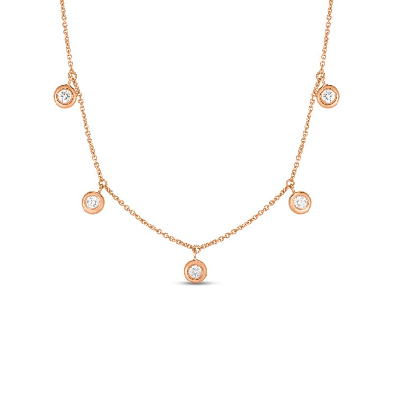 Roberto Coin1 18K White Gold Bezel Set Diamond Necklace