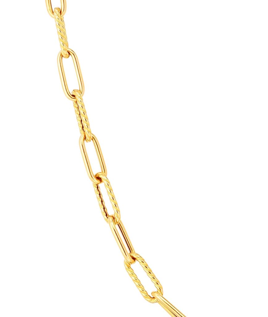 18k Gold Paperclip Chain Necklace