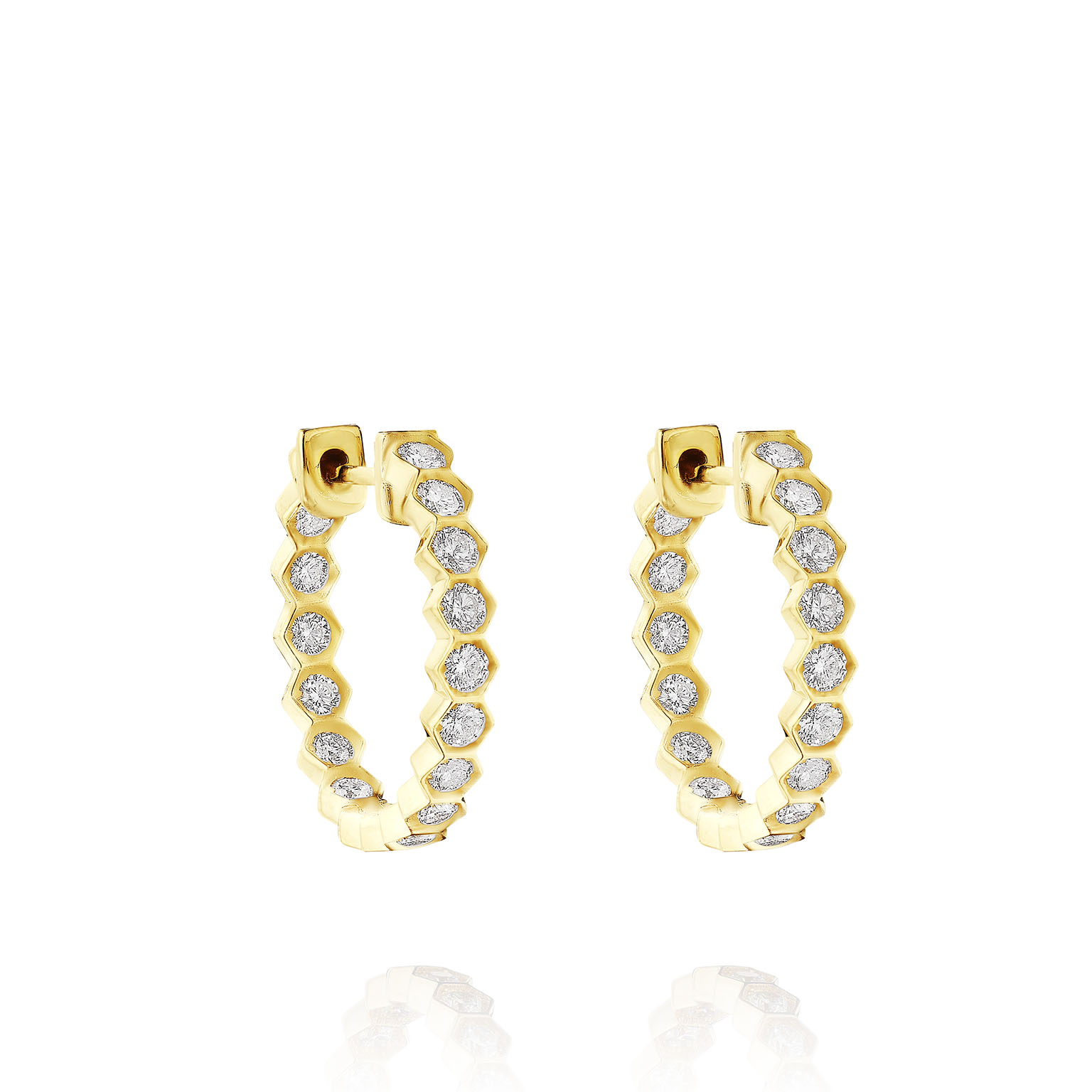 Hexgon Collection Hoop Earrings