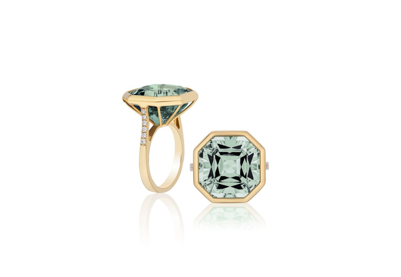 Prasiolite Gossip Ring