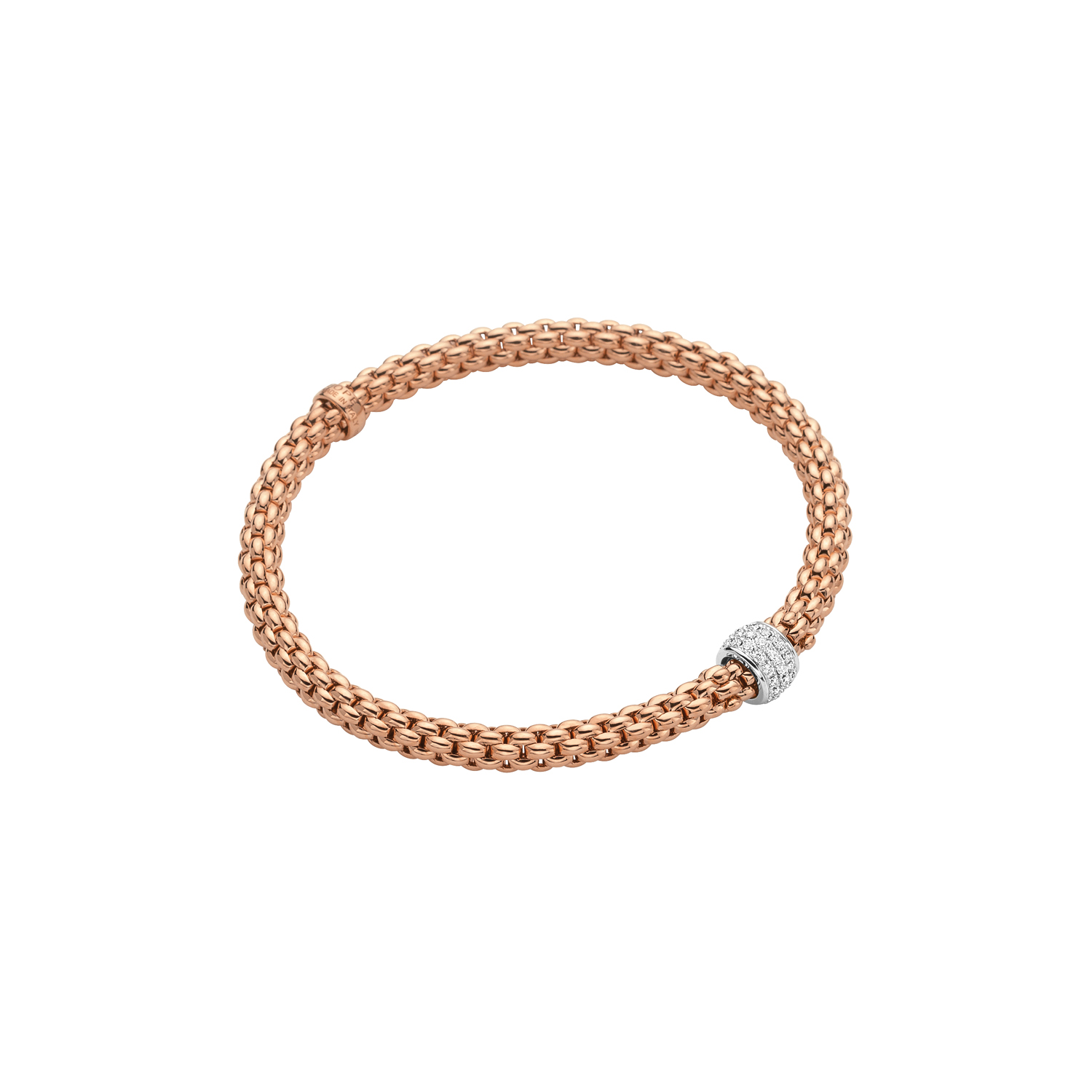 Fope 18k Rose Gold Bracelet With Diamonds