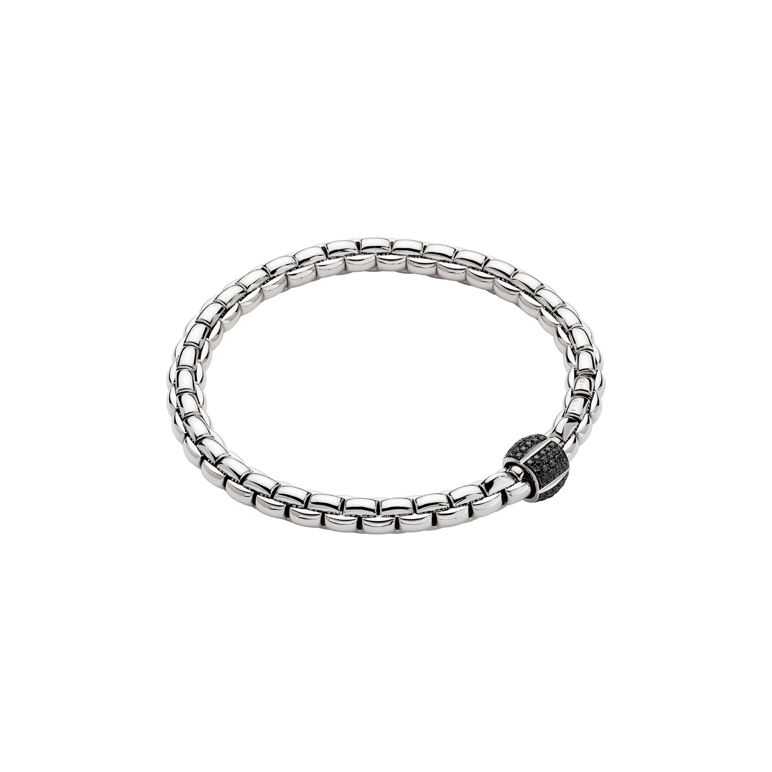 Fope 18k White Gold Flex’it Black Diamond Bracelet