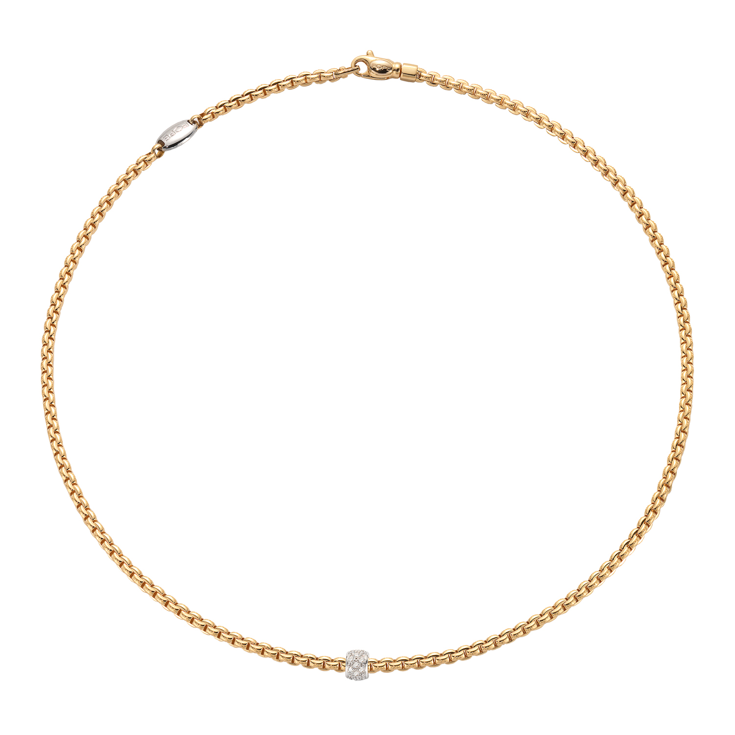 Fope Pave Diamond Pendant Necklace