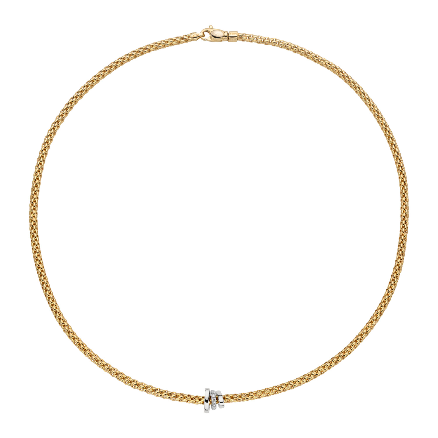 Fope 18k Yellow Gold Necklace With Diamonds